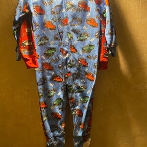 Kids Blue and Red Car Print One Piece